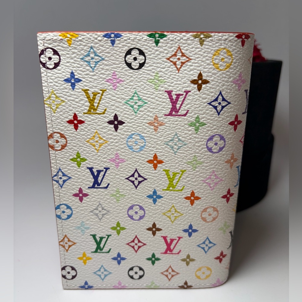 SOLD Louis Vuitton LV x TM Passport Cover Multicolor w/Hot Pink Made in France - Picture 10 of 15